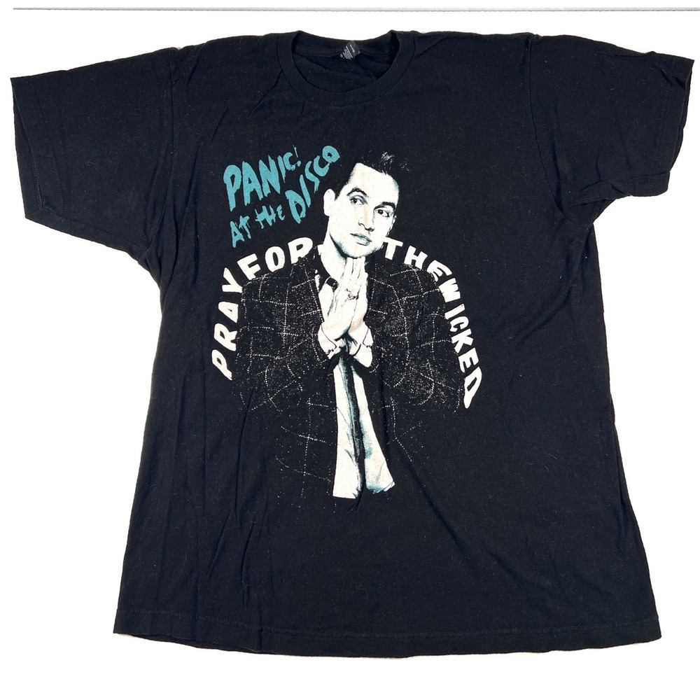 Panic At The Disco Pray For The Wicked 2018 Tour Tee Large Black‎ Brendon Urie